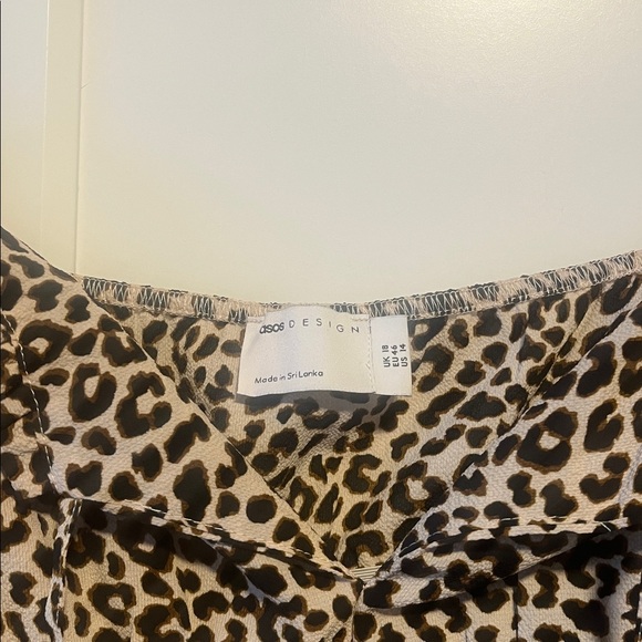 ASOS Design Leopard Print Empire Mini Dress - Picture 5 of 6